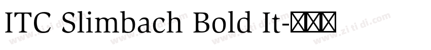 ITC Slimbach Bold It字体转换